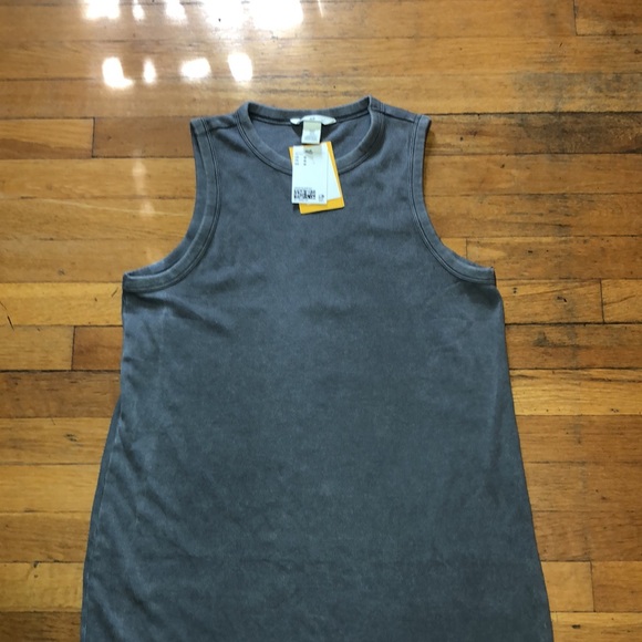 H&M The Ribbed Midi Dress in Grey, size Medium - Picture 3 of 16